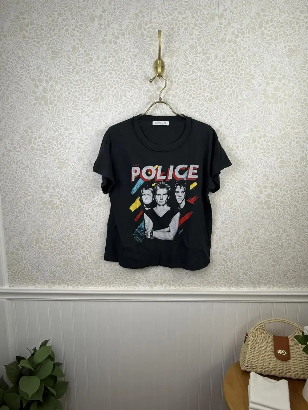 Daydreamer Vintage Black Police Reverse Girlfriend Band Tee - Size - Medium - Picture 2 of 7